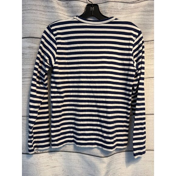 Comme Des Garçons Striped Red Heart Long-Sleeve Shirt Size L - Picture 3 of 3